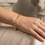 14K Yellow Gold Teardrop Link Bracelet Vintage Style model still
