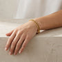 14K Gold Double Strand Rope Chain Bracelet model still