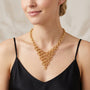 14K Twisted Cable Link Chainmaille Style Necklace model still