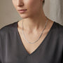 14K White Gold Dainty Serpentine Link Chain model still