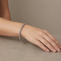 14K Beaded Mesh Bracelet model still