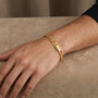14K Figaro Chain Link Bracelet model still