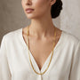 10386 - YG Flat Braided Textured Opera Length Style Chain model still
