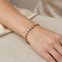 10K Yellow Gold Blue & White Sapphire Tennis Bracelet model still