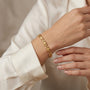 14K Yellow Gold Stylized XO Link Vintage Bracelet model still