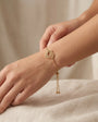 14K Heart Pendant Adjustable Bolo Bracelet model still