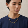 14K Yellow Gold French Cable Link Chain Necklace model still