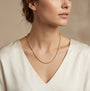 14K Yellow Gold Dainty Rope Chain Necklace model still