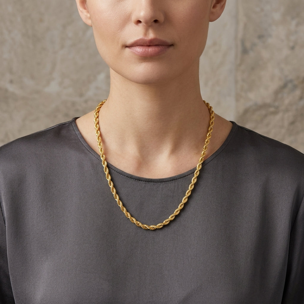 14K Rope Chain model still