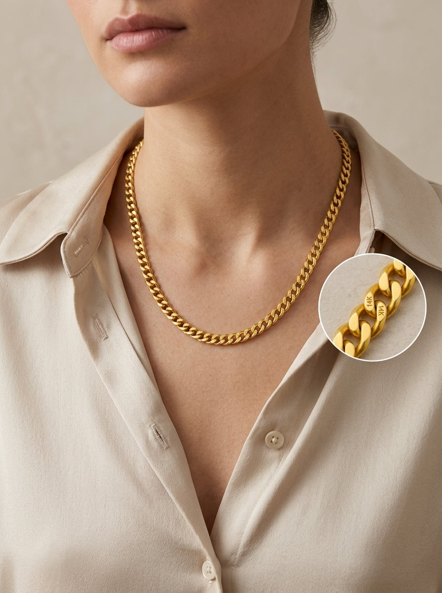 14K Curb Link Chain model still