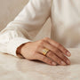 YG Wide Ribbed Dome Band Ring model still