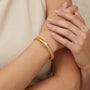 14K Ribbed Bracelet model still