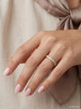 14K Channel Set Diamond Row Band Ring model still