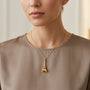 18K 3D Dimensional Eiffel Tower Charm model still