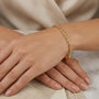 14K Dainty Rope Chain Bracelet model still