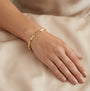 14K XO Fancy Bar Link Bracelet model still