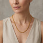 14K Yellow Gold Wheat Chain Necklace model still