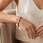 14K Yellow Gold Vintage Oval Amethyst Tennis Bracelet model still