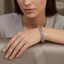 18K Yellow Gold Marquise Tanzanite Tennis Bracelet model still