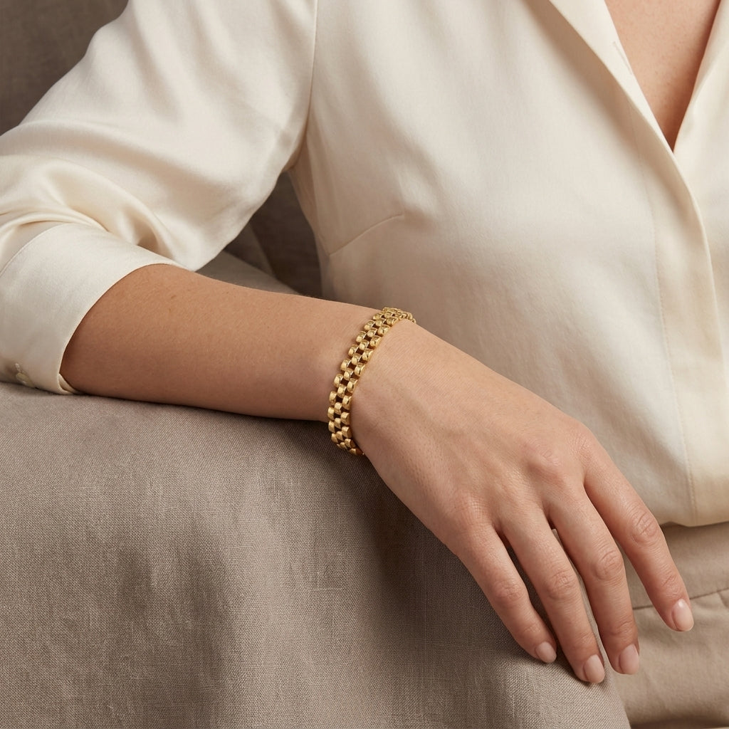 10270 - 14K YG Jubilee Style Link Bracelet model still