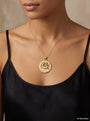 14K Open Circle Scorpio Pendant model still