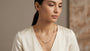 18K Multi Color Glass Bead Station Cable Link Chain Necklace model still