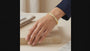 14K Diamond Cut Textured Wide Omega Style Bracelet model video