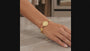 14K Yellow Gold Sun Moon Celestial Disc Link Bracelet model video